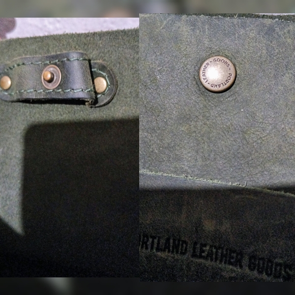 Portland Leather Goods - Mini Crossbody in rare BRUSHED GREEN leather - Picture 9 of 11